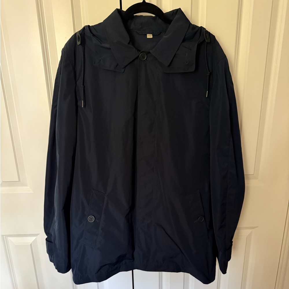 Burberry Brit navy XXL jacket with hood and liner excellent condition